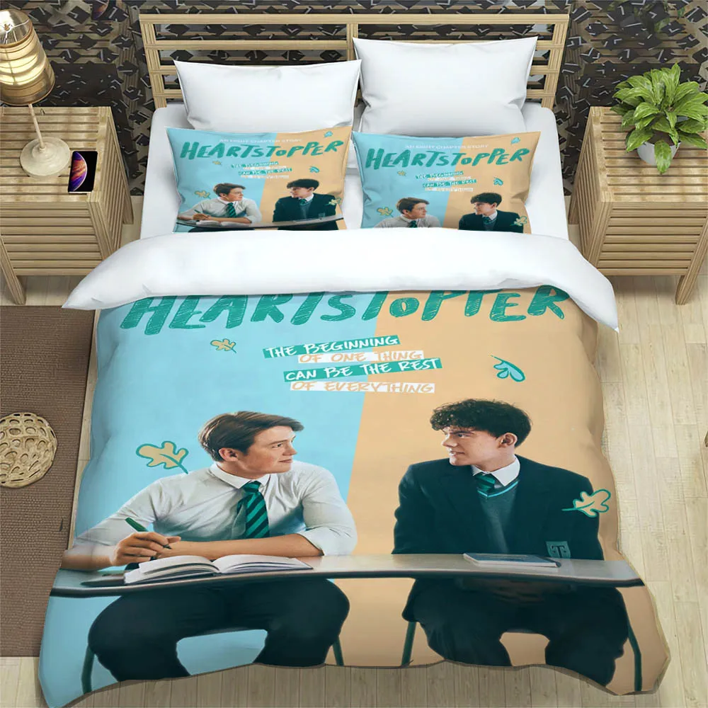 

Heartstopper printed Bedding Sets exquisite supplies set duvet cover bed comforter set bedding set luxury birthday gift