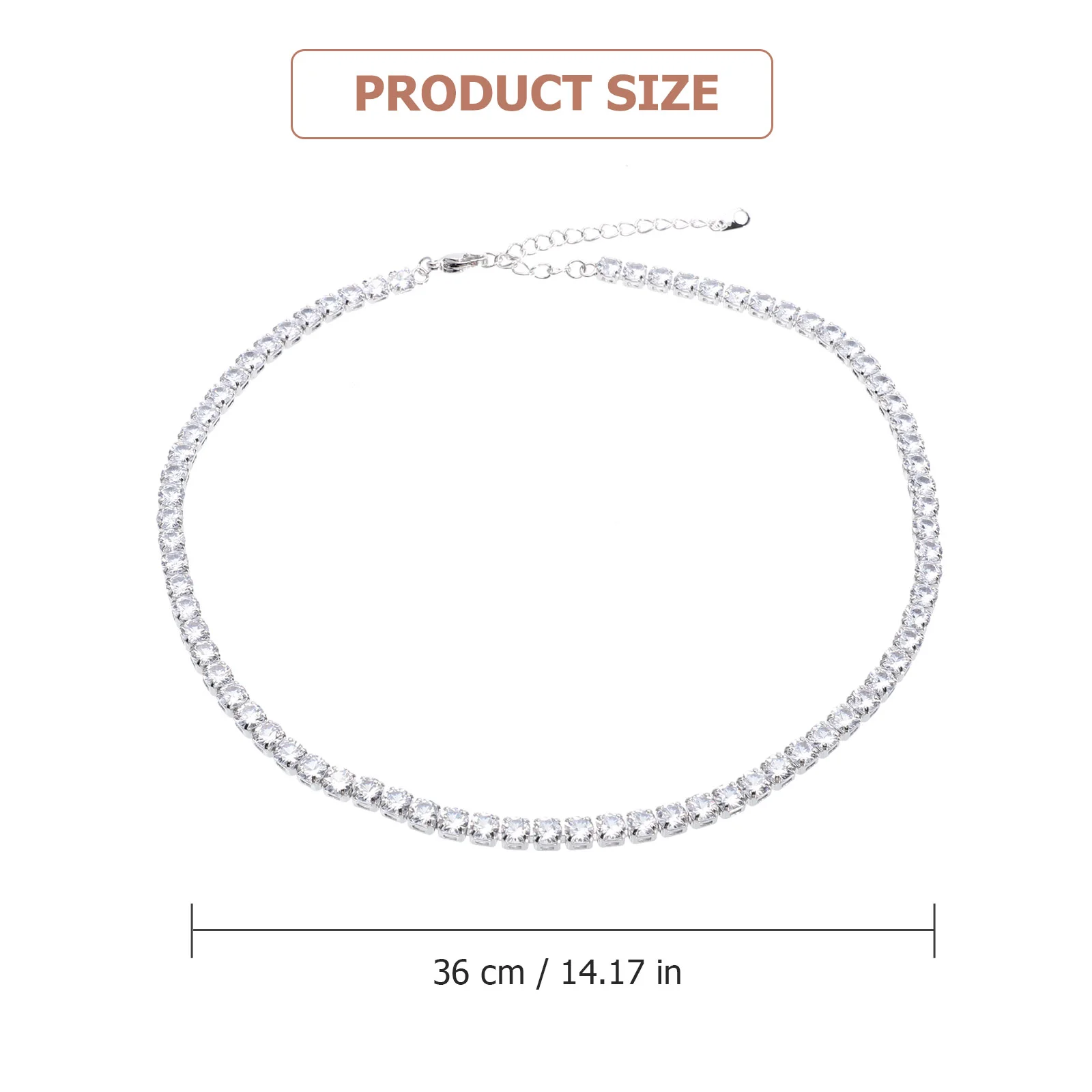 

Tassel Necklace Women Zircon Pendant Clavicle Body Chain 33x0.3cm Matching Jewelry White Shiny Diamond Man