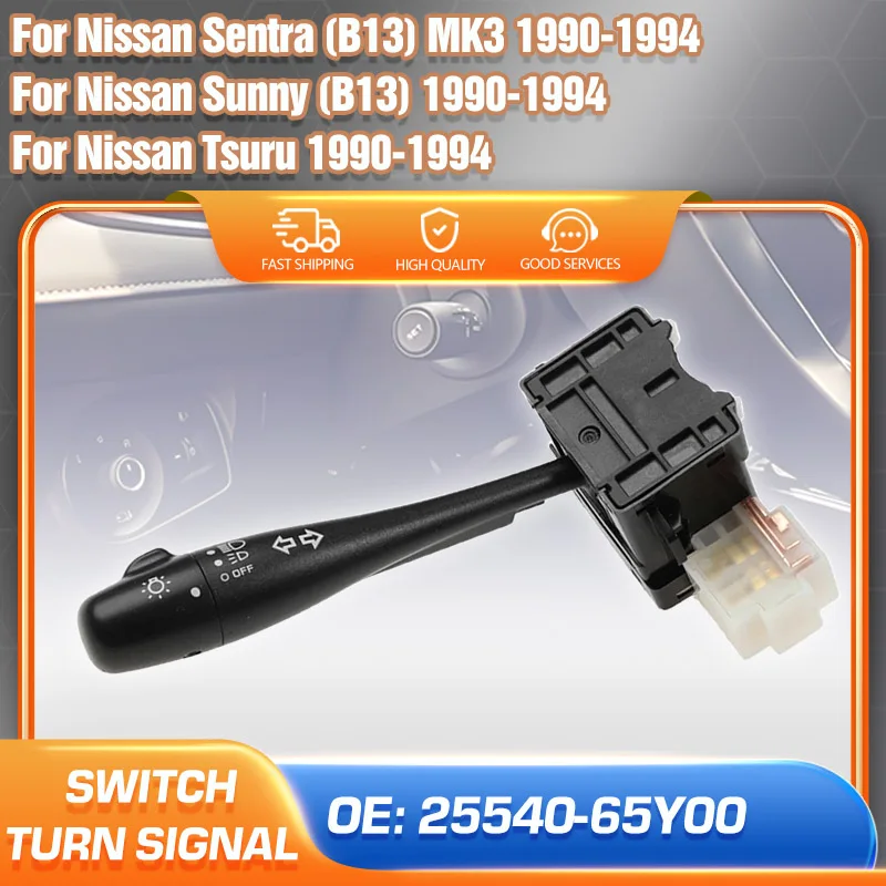 

Переключатель указателя поворота фар для Nissan Sentra B13 Sunny Tsuru 1990 1991 1992 1993 1994, переключатель индикатора 25540-65Y00