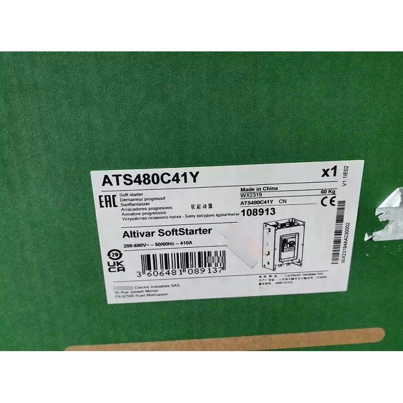НОВИНКА: Оригинальный плавный пускатель Schneider ATS480C41Y для двигателей Altistart 480, 410А, 208-690В переменного тока, 110-315 кВт (art.: 3920dc83fbe53) - 3920dc83fbe53