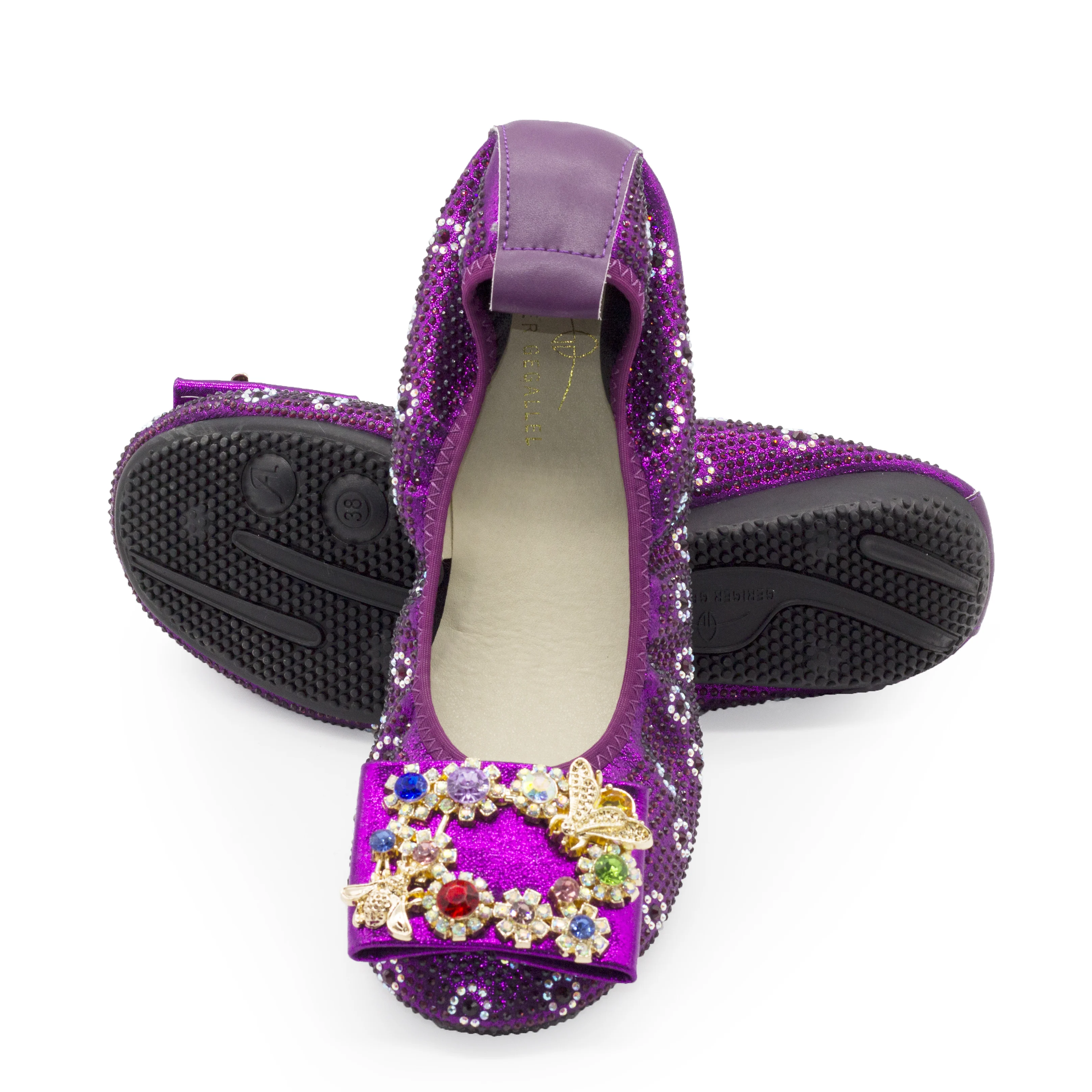 168-21 New Luxury Italian Style Women Flats Flexible Casual Loafers Slip on Flat Shoes for Girls Dress Flats Luxury Ballet Flats