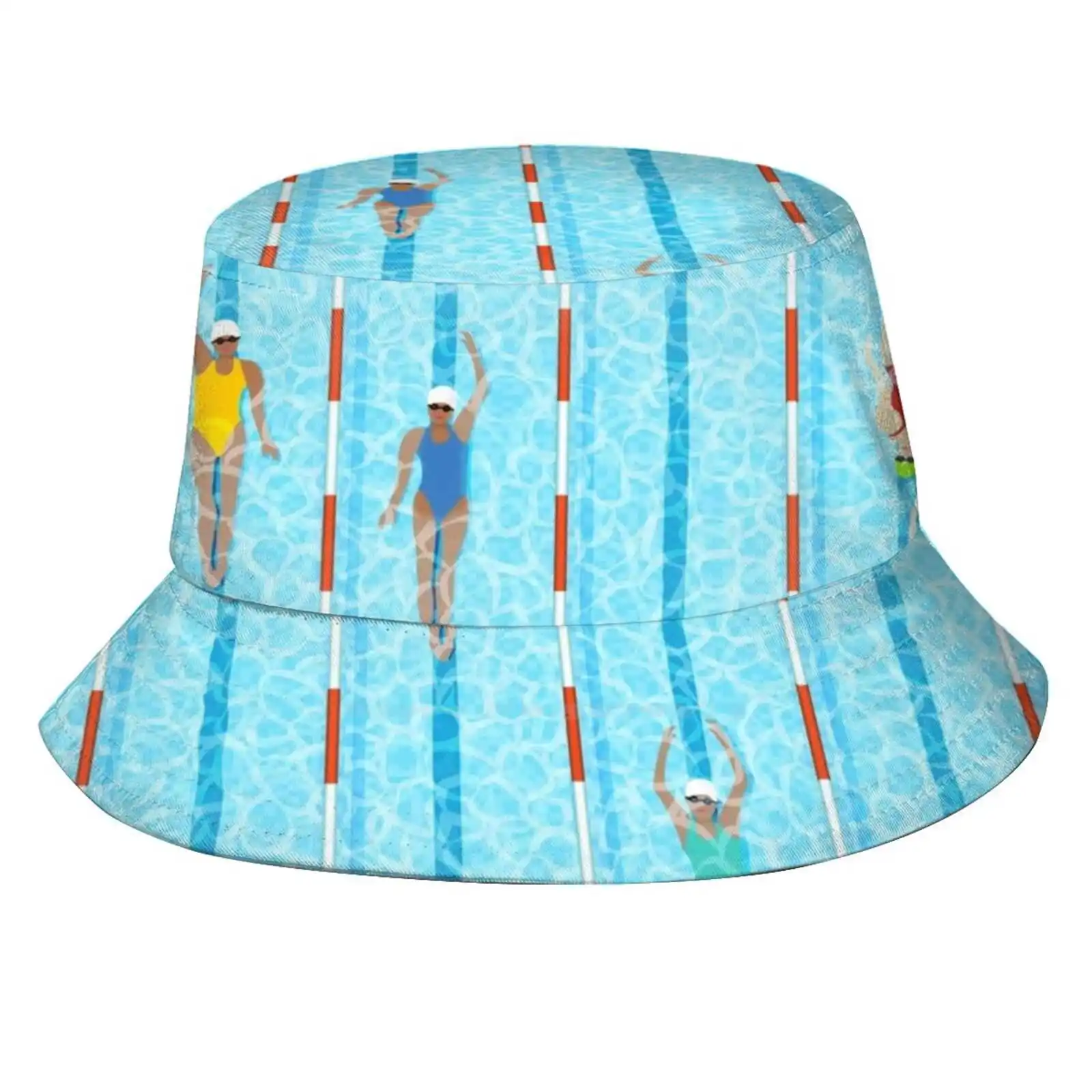 Swimmers Women Men Fisherman Hats Bucket Caps Pool Summer Swimmers Racing Patio Backyard Bed Linen Tableware Water Sports