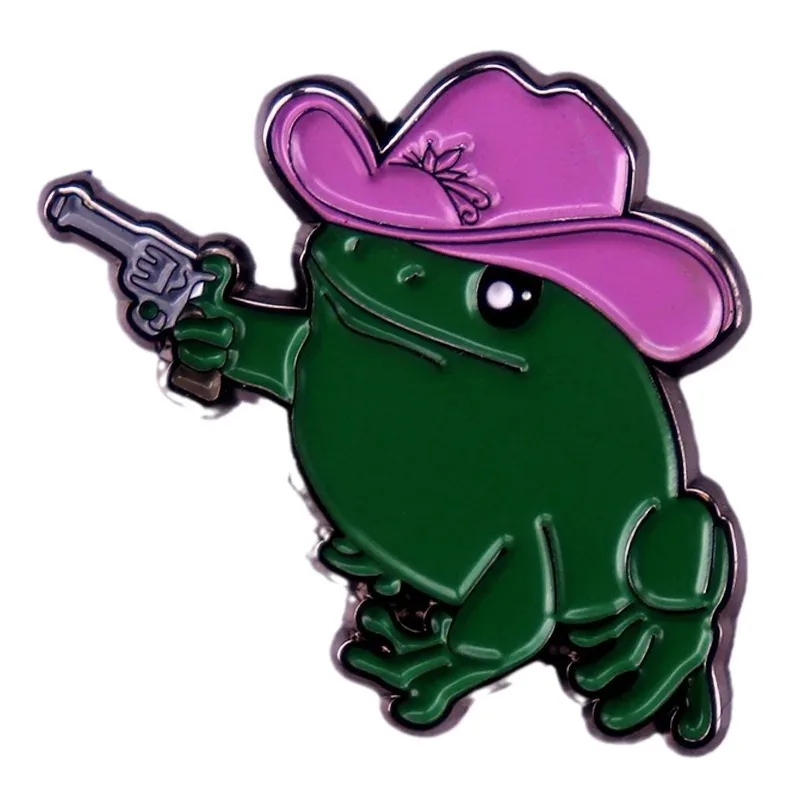 Мужская/Женская эмалированная брошь в форме лягушки