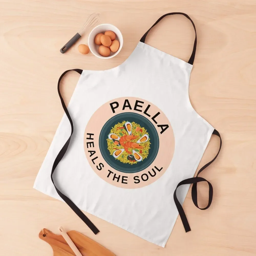 Красочный фартук Paella Heals The Soul кухонный для мужчин и детей кухонные гаджеты