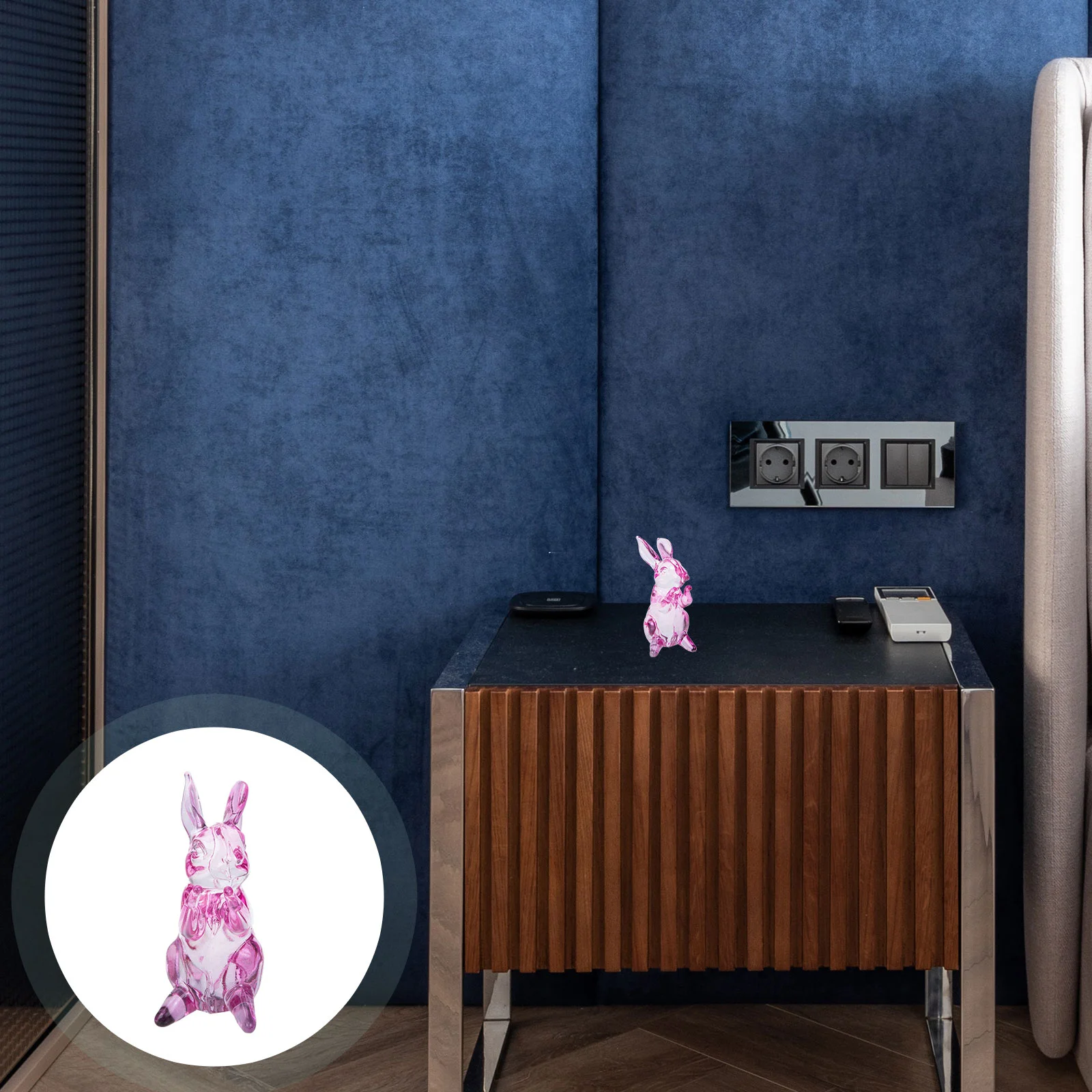 

Bunny Lover Gifts Glass Bunny Figurine Retro Home Decor Glass Animals Figurines Rabbit Desktop Decoration Spring Gift