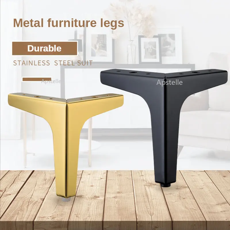 

4PCS Nordic Luxury Feet Coffee Table Feet Metal Iron Sofa Feet TV Cabinet Feet Three-pronged Cabinet Feet Furniture Hardware