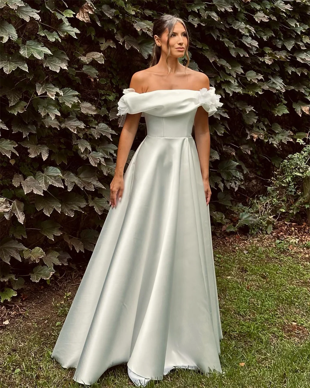 Элегантные повседневные плиссированные цветочные драпированные трапециевидные