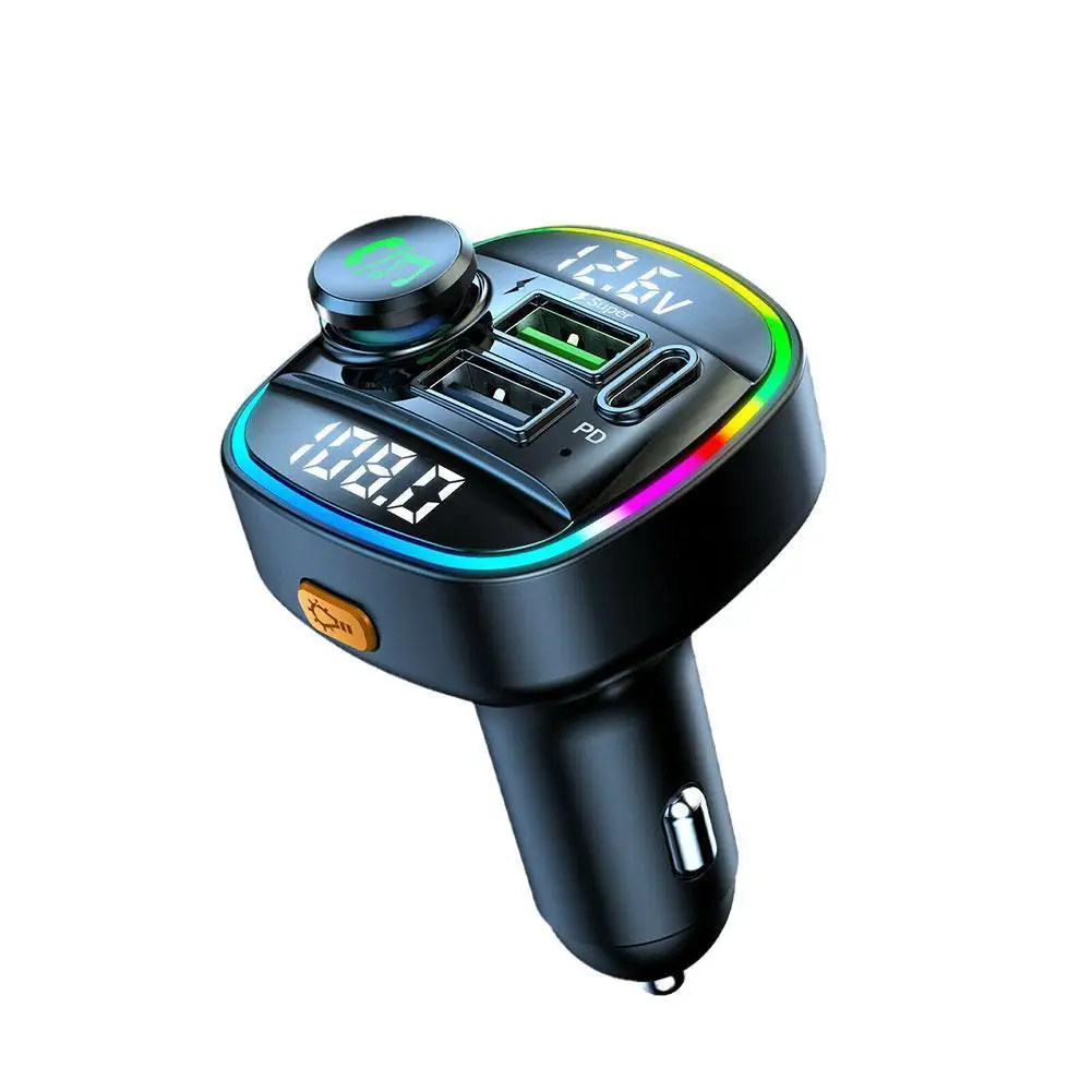 

FM Transmitter Bluetooth 5.0 Handsfree Car Radio Modulator MP3 Player With 22.5W USB Super Quick Charge Adapter For Car