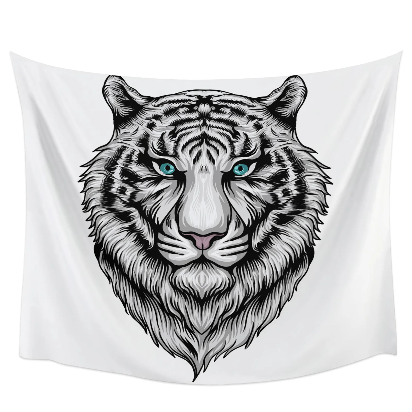 

Гобелен с головой тигра, настенная ткань, пляжное одеяло в стиле хиппи, украшение для гостиной, спальни, фоновый ковер, тканевое покрытие