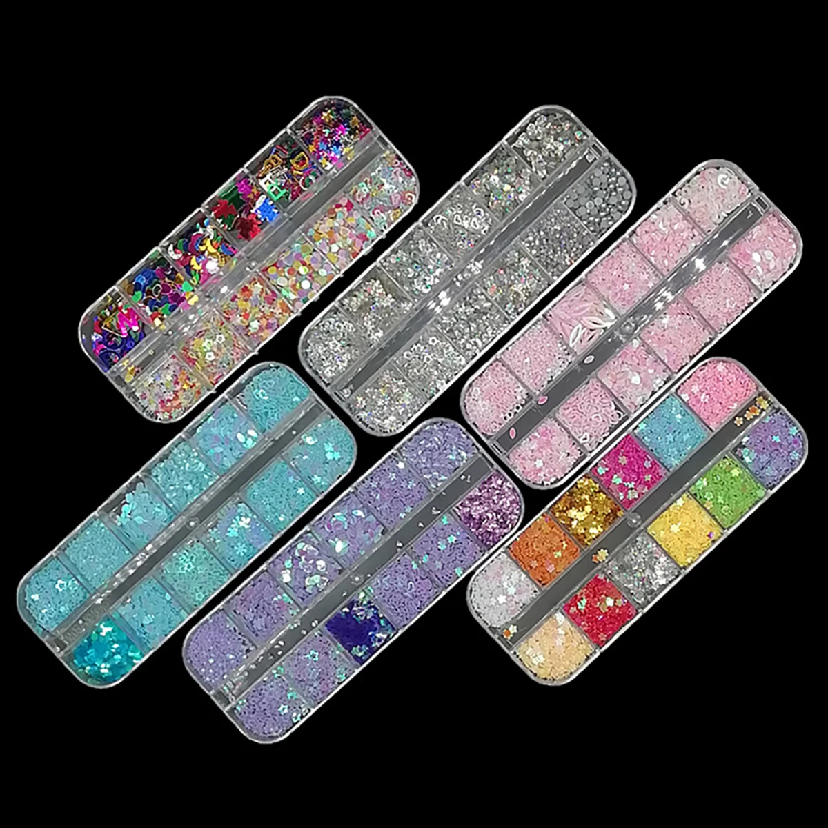 

Nail Sequins Glitter Flakes Holographic Sparkles Set 2022 Nail Art Glitters For Proffesionals 12 Colors Mixed 12 Grids Diy Whole