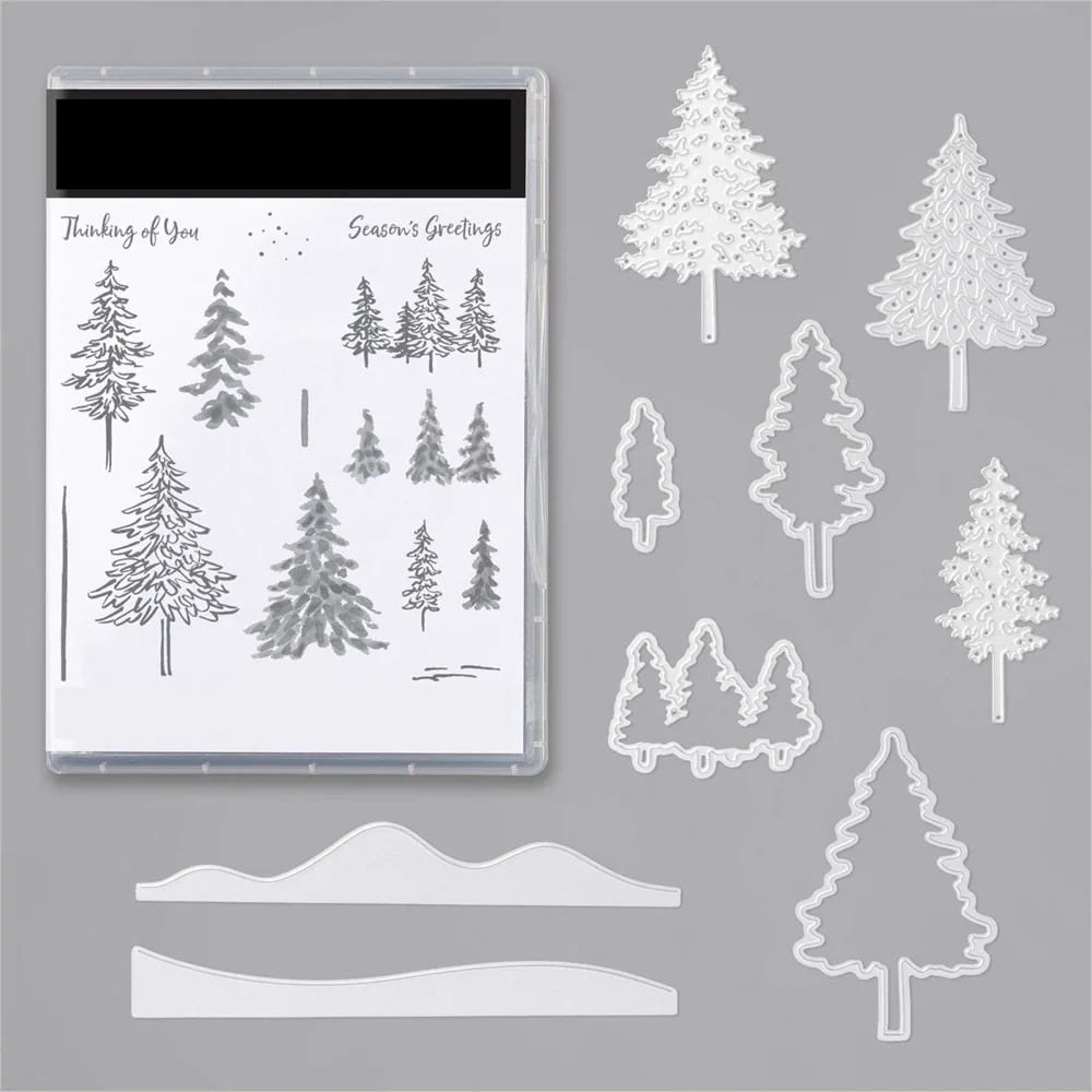 

Trees Woods Metal Cutting Dies and Stamp for DIY Greeting Card Scrapbook Diary Decoration Embossing Craft Engraving New 2022