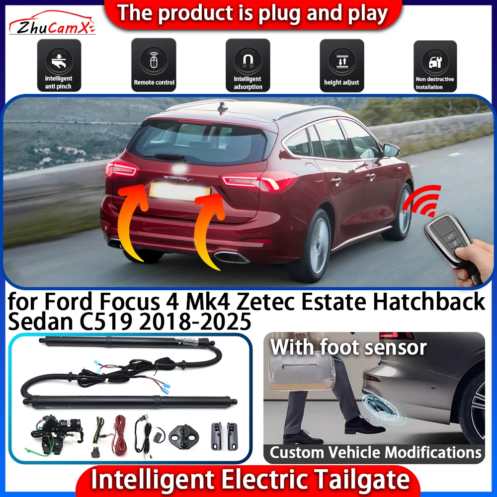 Фото Интеллектуальная система электропривода багажника для Ford Focus 4 Mk4 Zetec Estate Hatchback Sedan C519 2018-2025: Комплект автоматического интеллектуального управления №1