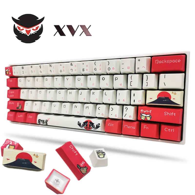 

Japaness колпачки для клавиш 108 OEM профильные колпачки для клавиш PBT краситель Sub Набор колпачков для клавиш переключатель Cherry Gateron для механичес...