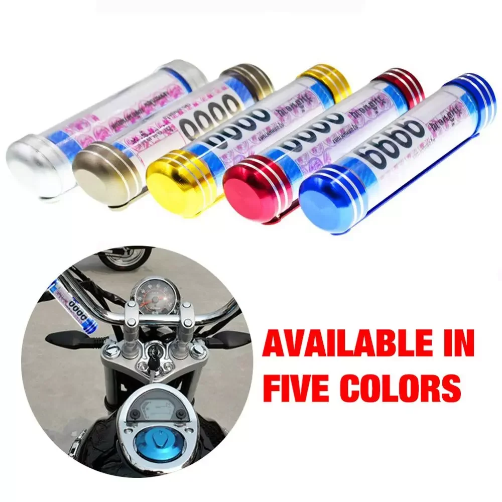 

Motorbike Tube Tax Disc Cylindrical Holder Frame with Screwdriver Waterproof Real Motorcycle Accessories Universal