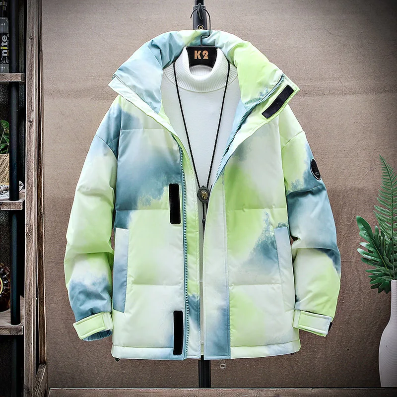 Down Jacket Men's Winter New Style Versatile Trend Handsome Light Thin Loose Heavyweight Warm Couple Coat