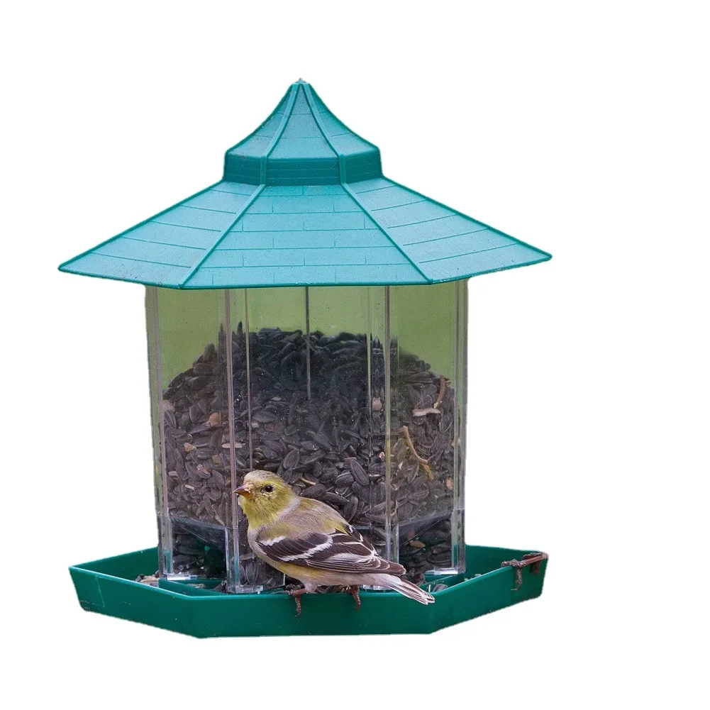 Подвесная кормушка для диких птиц водонепроницаемый уличный контейнер беседки с