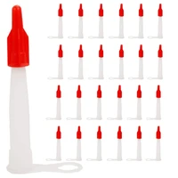 25 pairs caulk nozzles caps set plastic white caulk nozzles and red caulk caps nozzle caps adhesive sealant tool