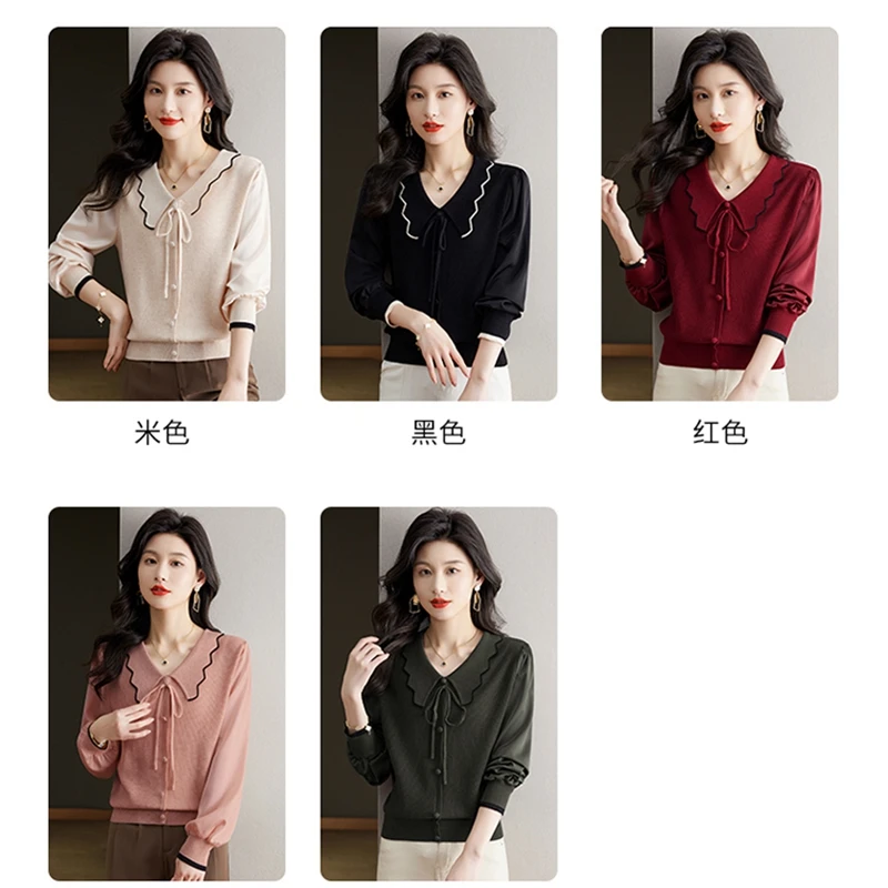 Осенне-зимний вязаный пуловер женский свитер свободный топ с длинными рукавами и