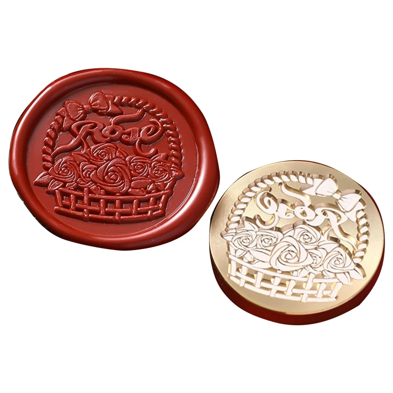 

Love Theme Wax Seal Stamp Metal Vintage Flower Rose Sealing Wax Stamps for Embellishment Wedding Party Card DIY Handmade