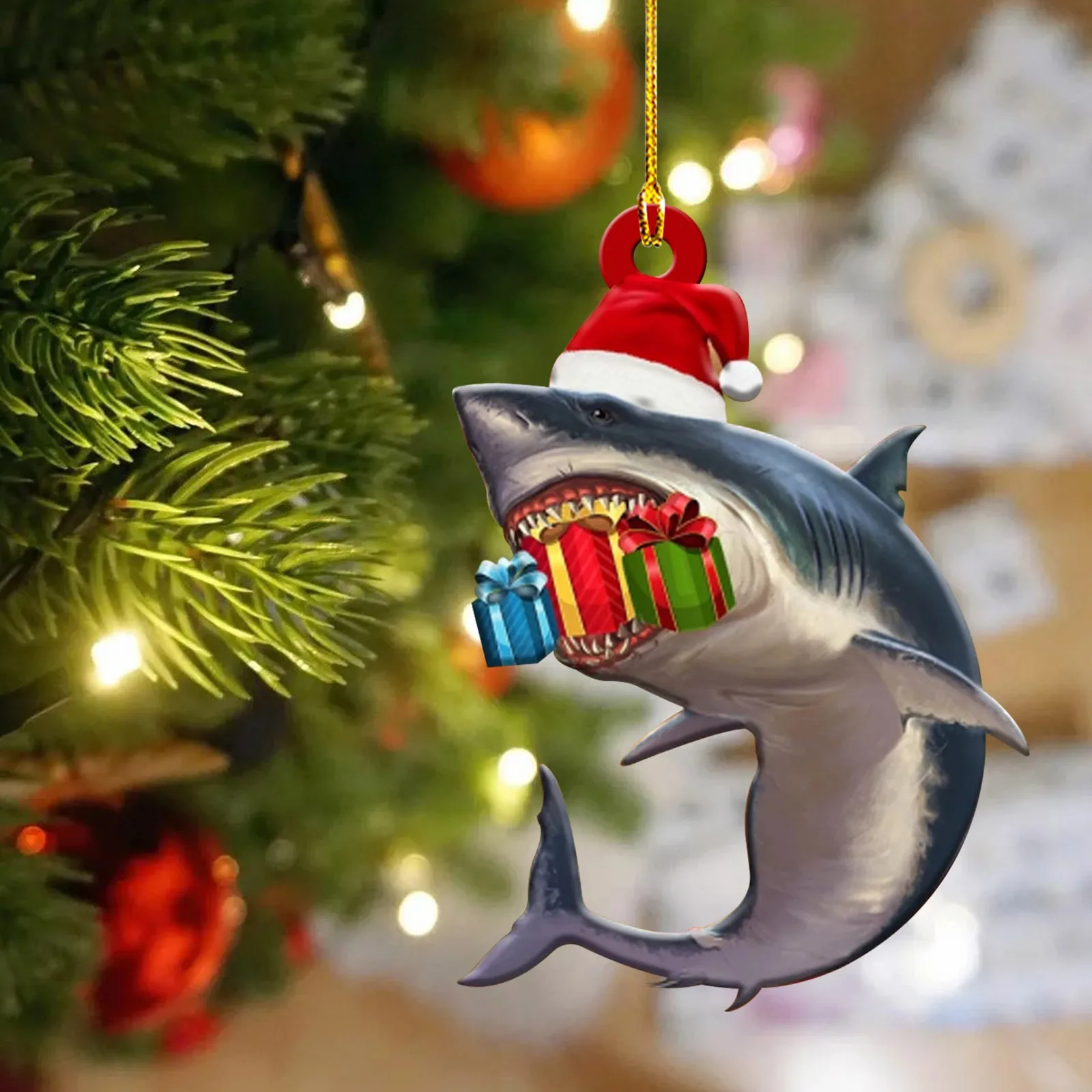 Игривое оформление деревянные акулы подвеска для создания атмосферы