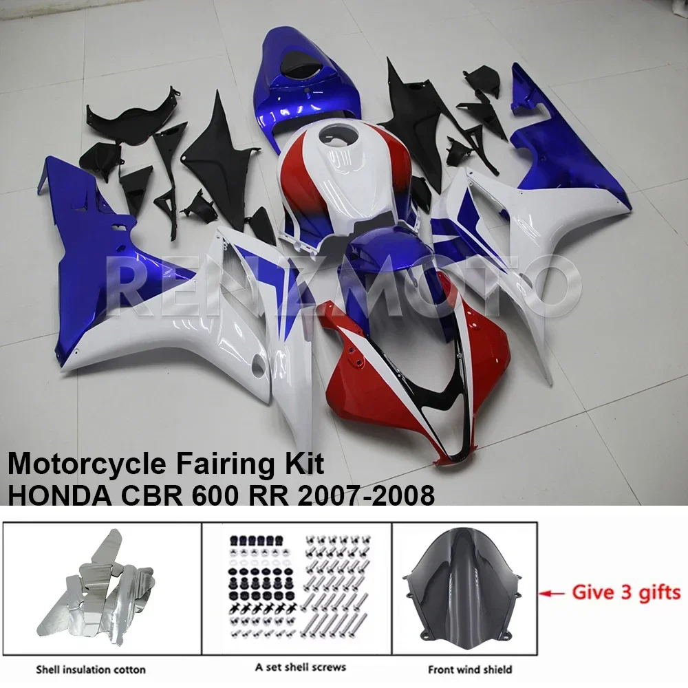 motocyklowy zestaw owiewek z tworzywa sztucznego do HONDA CBR600 RR CBR600RR 2007-2008 akcesoria nadwozie wtryskowe H0607-118A