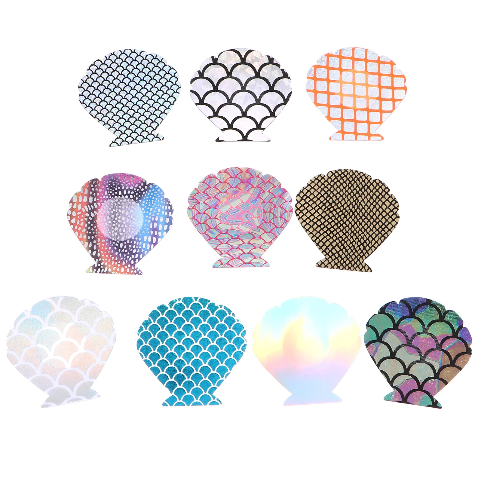 

10 Pairs Shell Shape Covers Pasties Breast Disposable Pasties