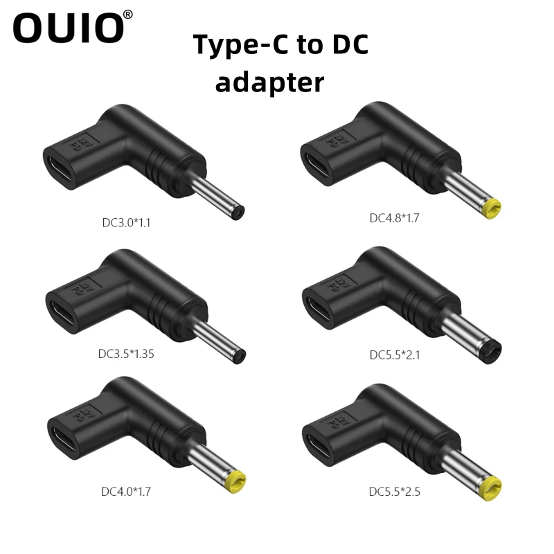 

OUIO USB C PD to DC Power Connector Cable for USB Router Universal 12/15/19.5V Type C to DC Jack Plug Charging Adapter Converter