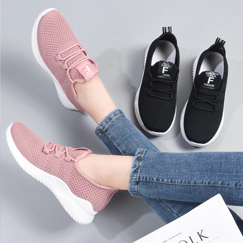 

Flats Running Tennis Female White Sneakers Ladies Shoes for Women Autumn Soft Sole Fashion Breathable Mesh Casual Walking Shoes