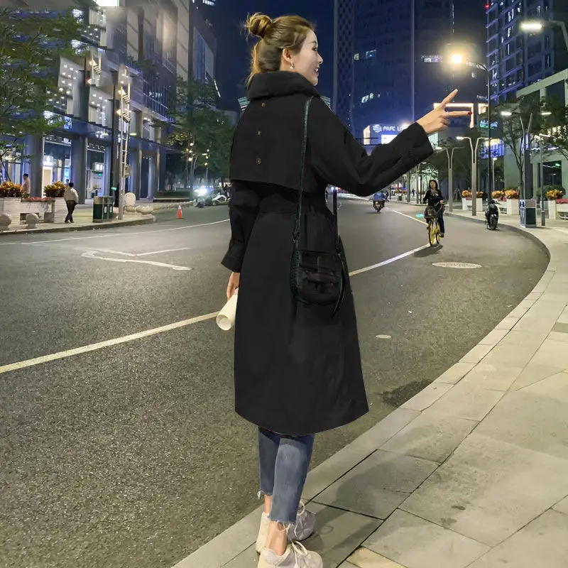 2023 Thick Padded Jackets Female Tooling Jacket Parkas Women's New Korean Loose Mid-Long Plus Velvet Windbreaker Winter Coats