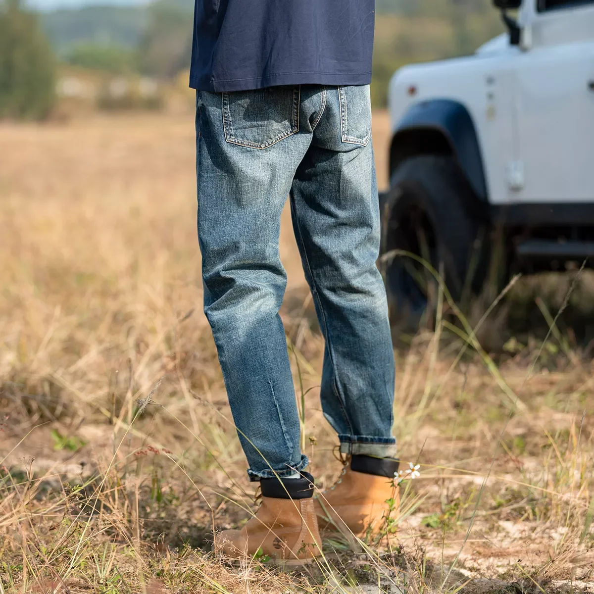 2022New 2022 Spring Summer 12 Ounce Comfortable Tapered Jeans Men Retro Ripped Denim Trousers Plus Size Brand Clothing