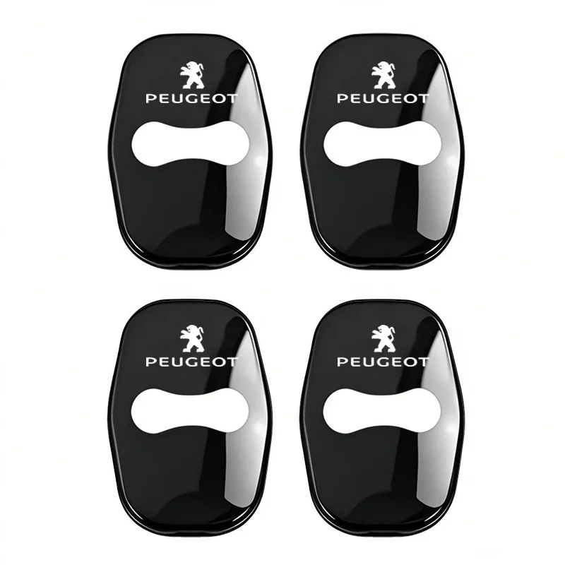 

4 шт. металлическая крышка дверного замка автомобиля, защитная пряжка, наклейка для Peugeot 408 4008 308 3008 5008 508 106 208 301 407 108 2008