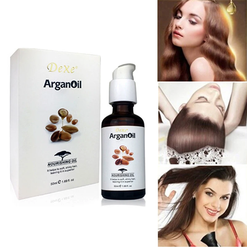 Online 2 قطعة DEXE 50 مللي العناية بالشعر المغربي إصلاح زيت طبيعي الشعر الخام والتالف حل المغذيات يحسن الشعر الجاف والتالف