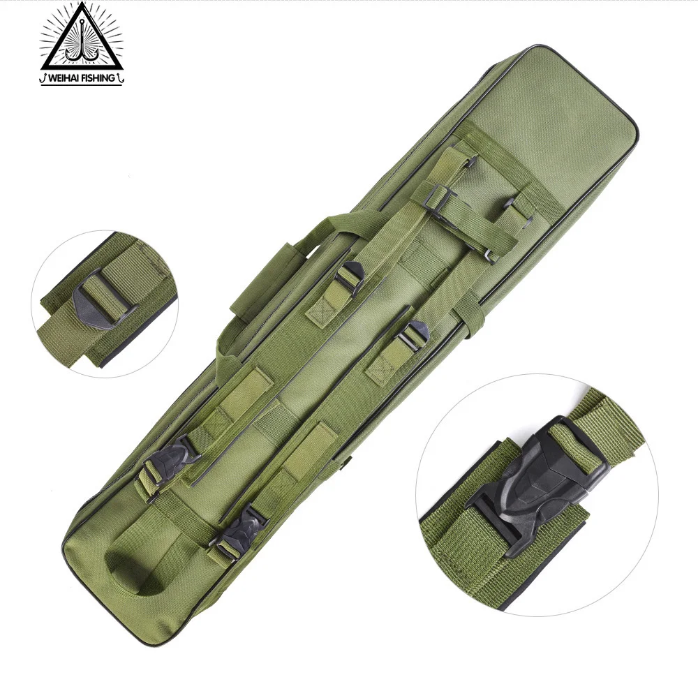 

Fishing Bag Pesca Foldable Fishing Rod Carrier Backpack Fishing Tackle Bag Portable 3 Layers Vissen Accessory Tools Storage Case