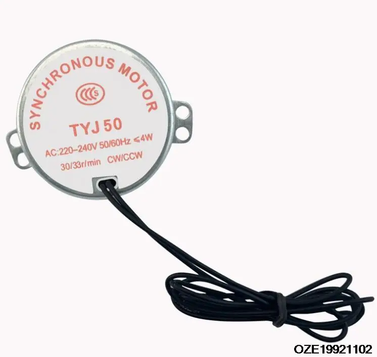 AC 220 В 240 в 33 об/мин 4 Вт 50 60 Гц CW CCW 7 мм диаметр вала вентилятора синхронный двигатель