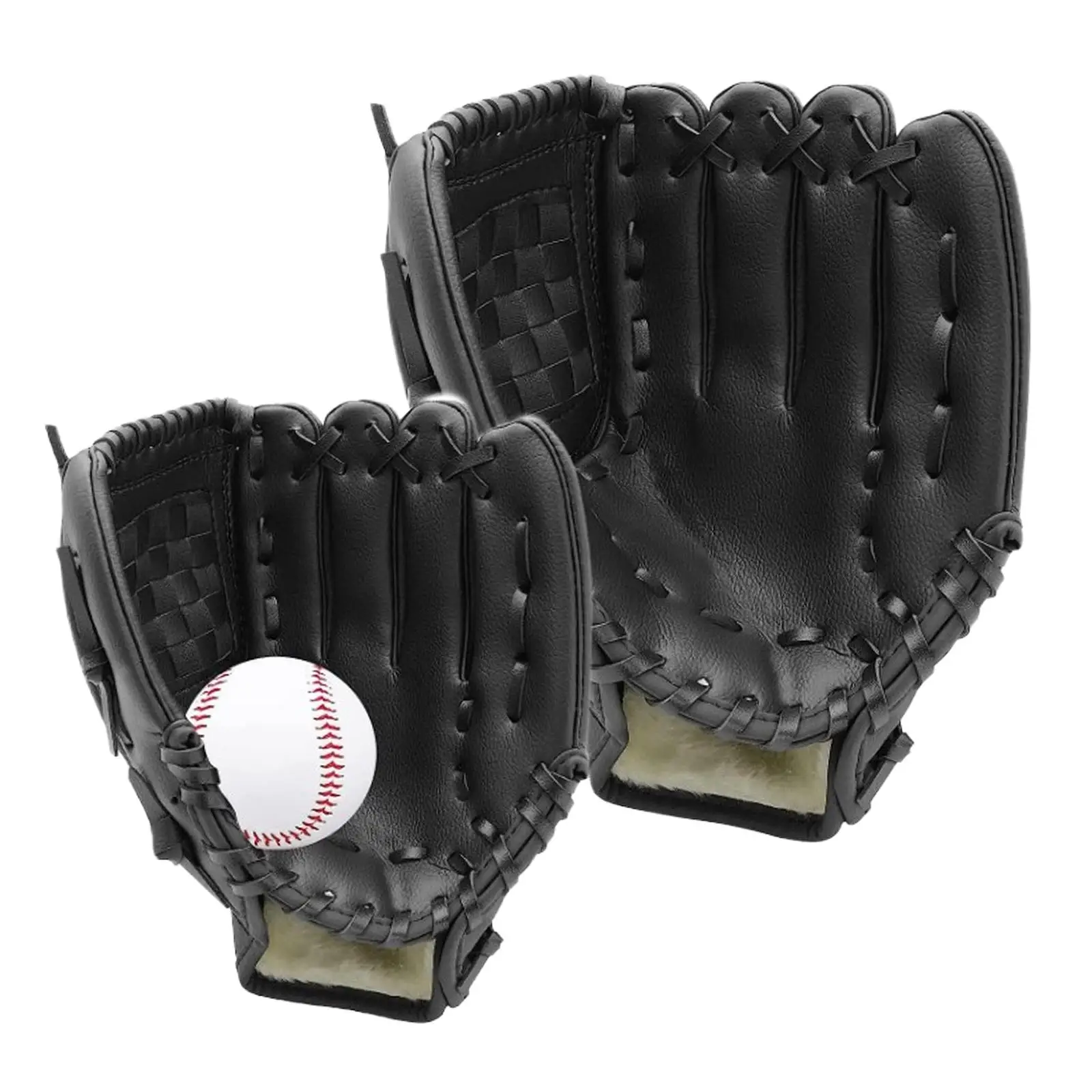 

Baseball Gloves Mitts Batting Easy to Break in and Ball Outdoor Backyard Team Game Baseball Fielding Glove Baseball Mitts
