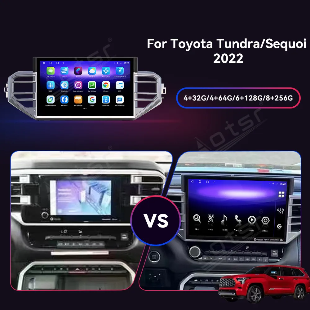 Автомобильный радиоприемник мультимедийный плеер 13 3 дюйма Android для Toyota Tundra Sequoia