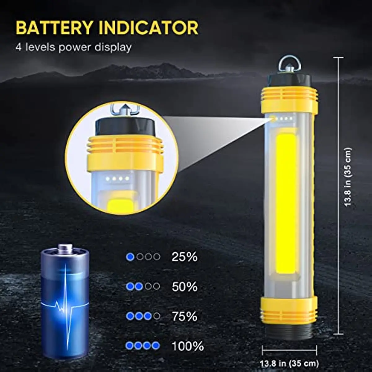

camping lamp and emergency vehicle repair hookCOB working lamp check fault lampLED working lamp magnetic flashlight portable