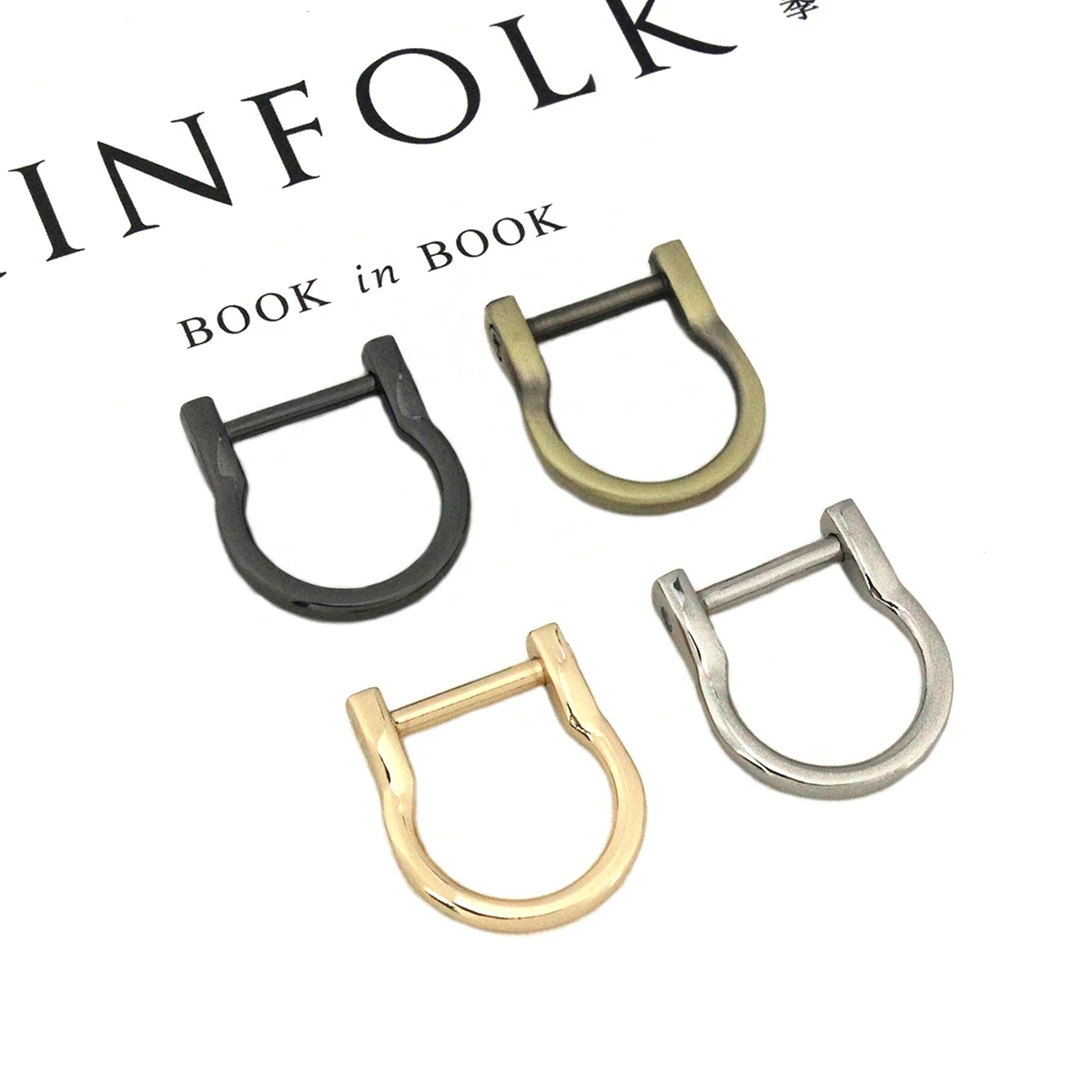 Металлическая Съемная съемная пряжка-D-образное кольцо Dee с открытым винтом скоба