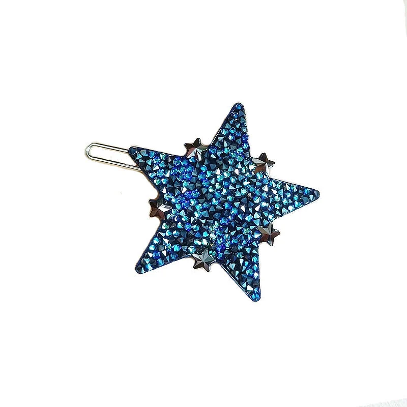 

Пятиконечная звезда Полный Бриллиант челка края зажим для женщин