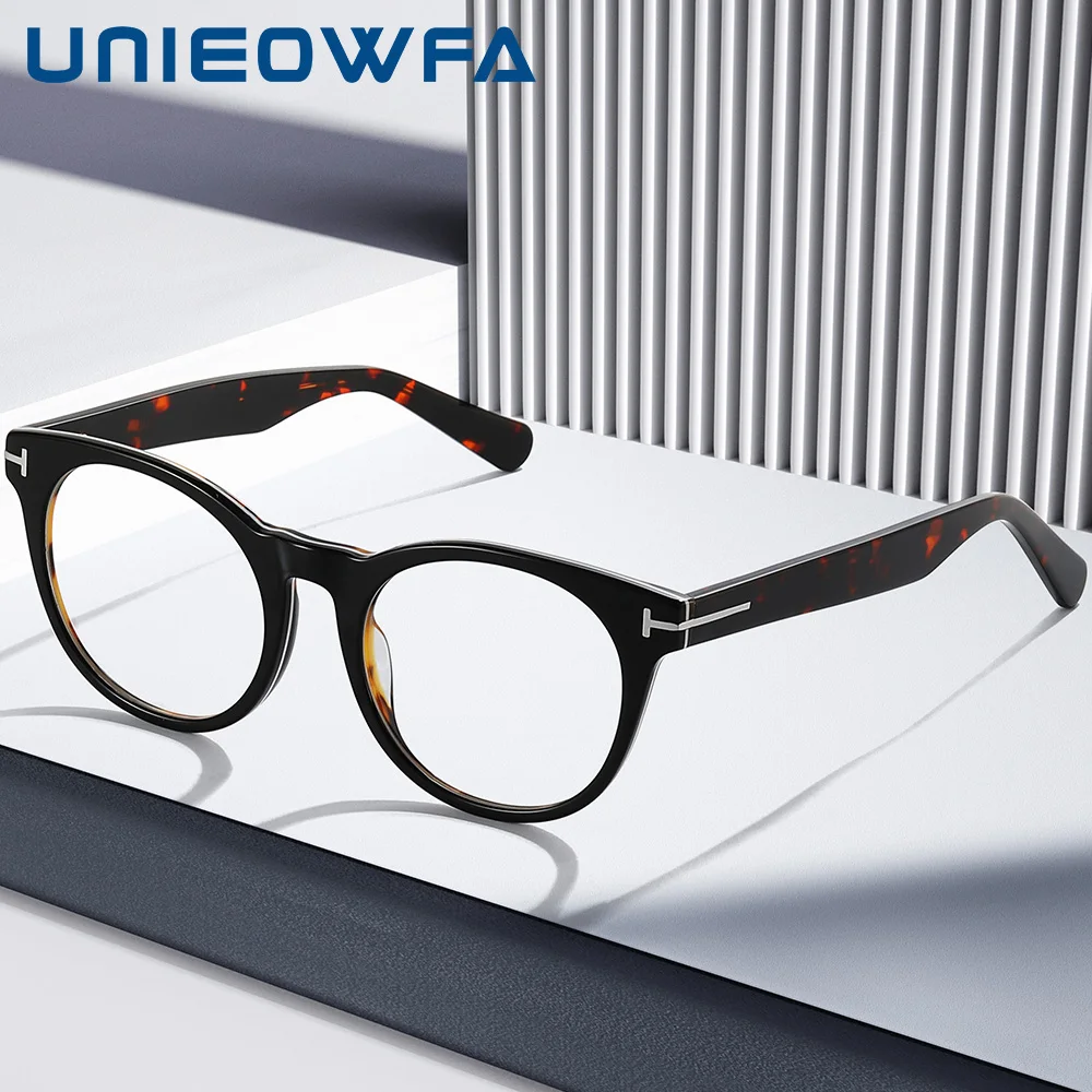 Оправа для оптических очков UNIEOWFA в стиле ретро мужчин |