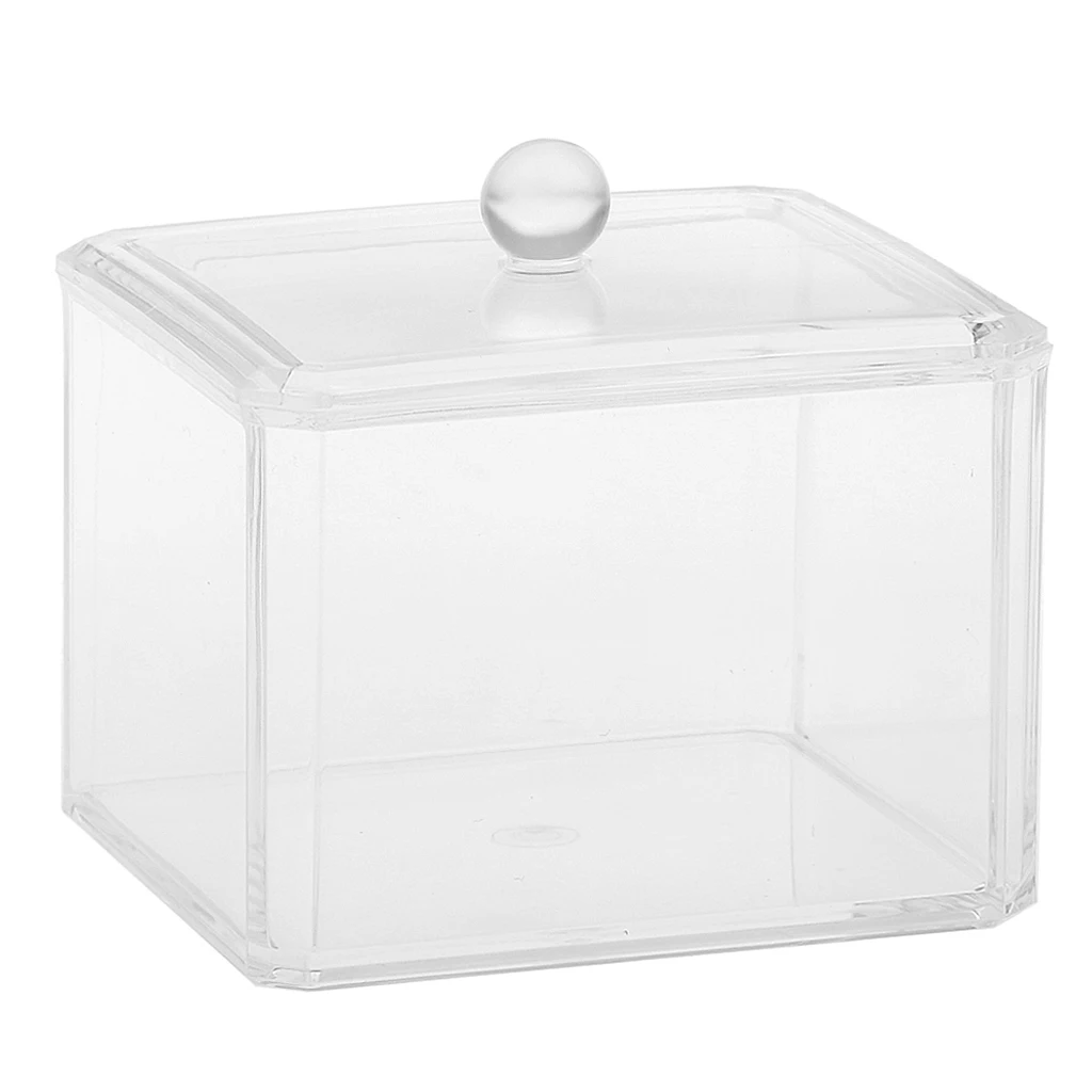 

Clear Acrylic Makeup Organizer, Makeup Swabs Storage Holder, Cleaning Pad