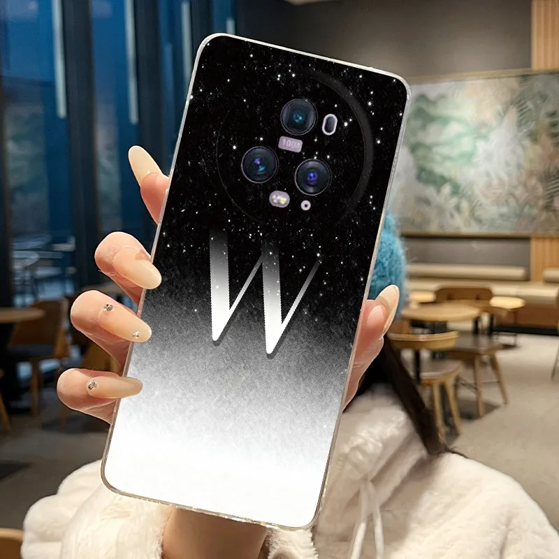 Фото Чехол для Huawei Honor Magic 5 Pro, роскошный элегантный чехол с надписью, прозрачная мягкая TPU-оболочка для Magic5 Magic5Pro, чехол для мобильного телефона. №2
