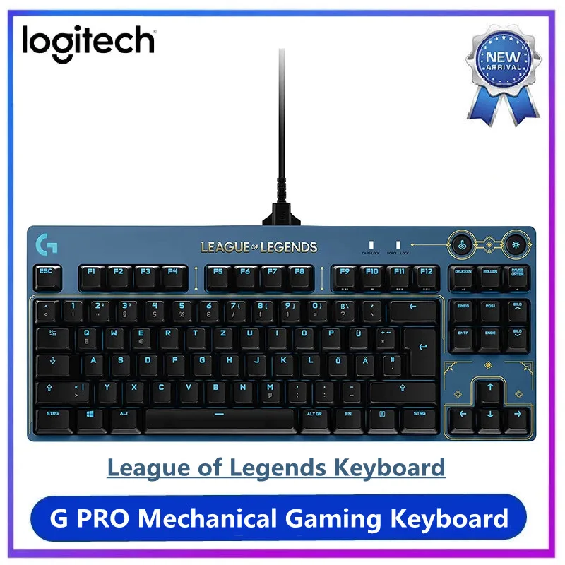 Механическая игровая клавиатура Logitech G PRO проводная 87-клавишная RGB с подсветкой