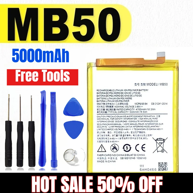 Фото 5000 мАч MB50 для Motorola EDGE S30/2021/G200 XT2175-2 аккумуляторы для мобильных телефонов + бесплатные инструменты №1