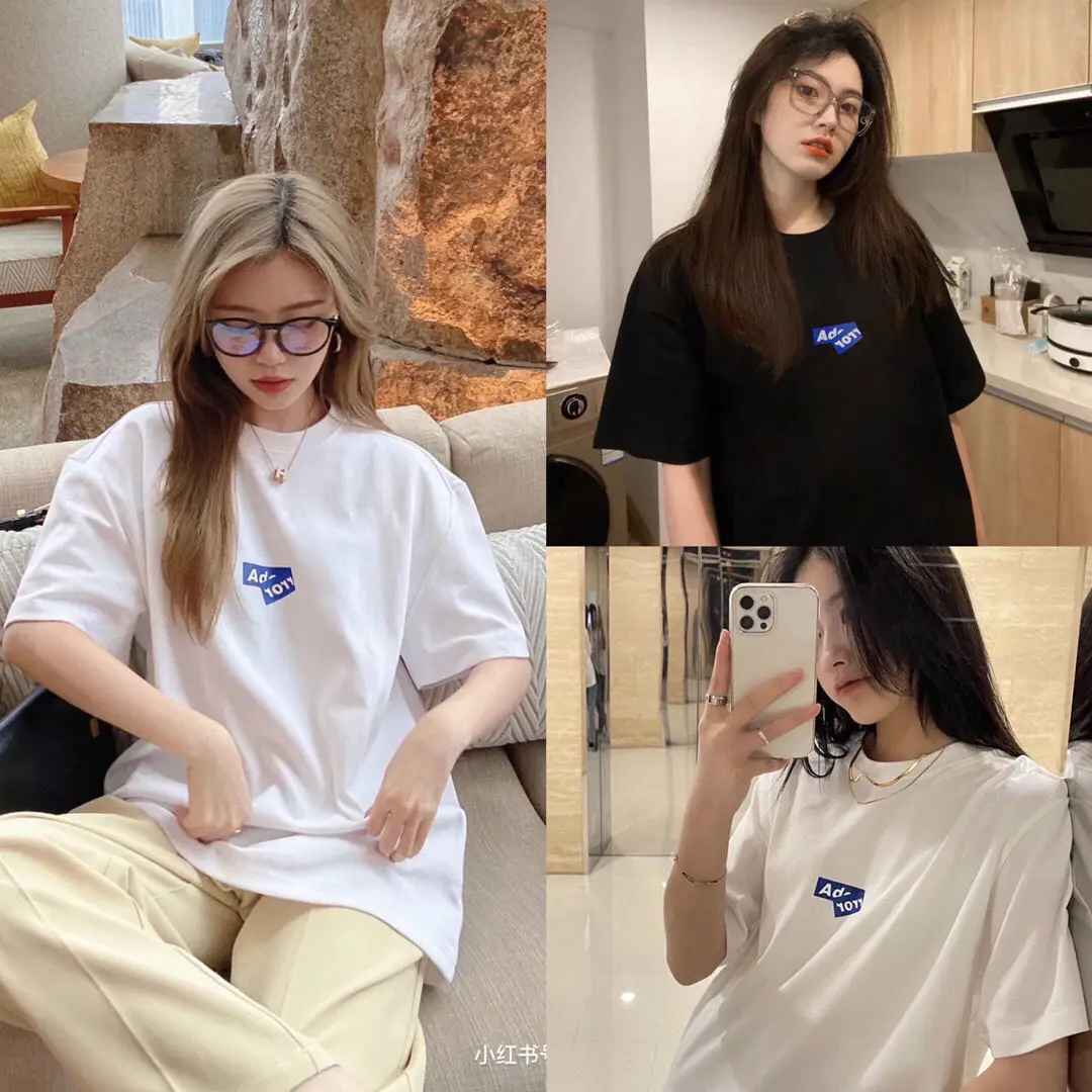 

ADER ERROR Origami Letter Short-sleeved Men's and Women's Korean Minority T-shirt Loose Couple Cotton Bottom Short-sleeved
