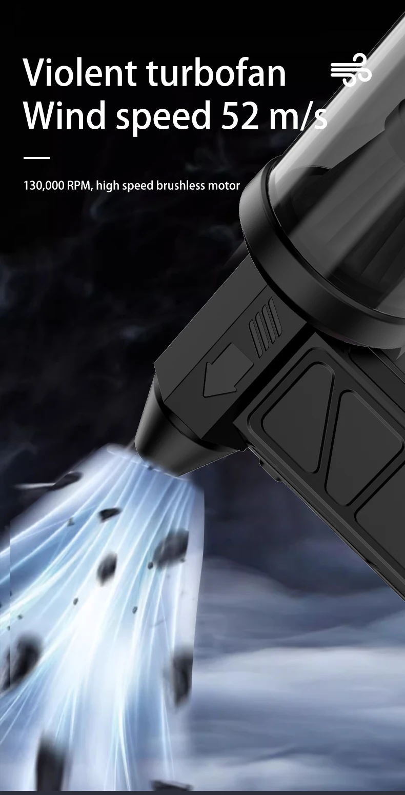 130000 Мини-турбореактивный вентилятор RPM 52 м/с бесщеточный двигатель турбо-сильный