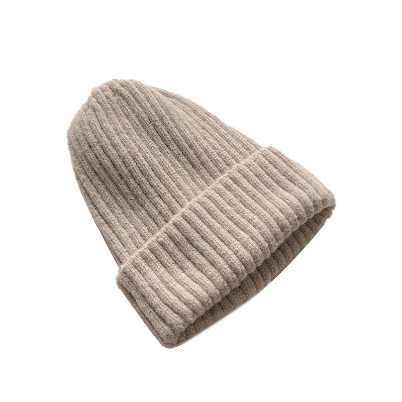 

New Winter Korean Beanie Cap New Candy Color Casual Hip Hop Hat Acrylic Warm Elastic Knitting Hats for Women Clearance