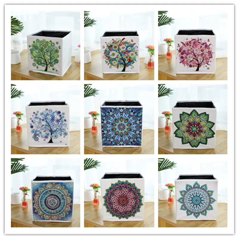 

Складная коробка для хранения для алмазной живописи «сделай сам», Всесезонная вышивка деревом, алмазное искусство, мандала, вышивка крести...