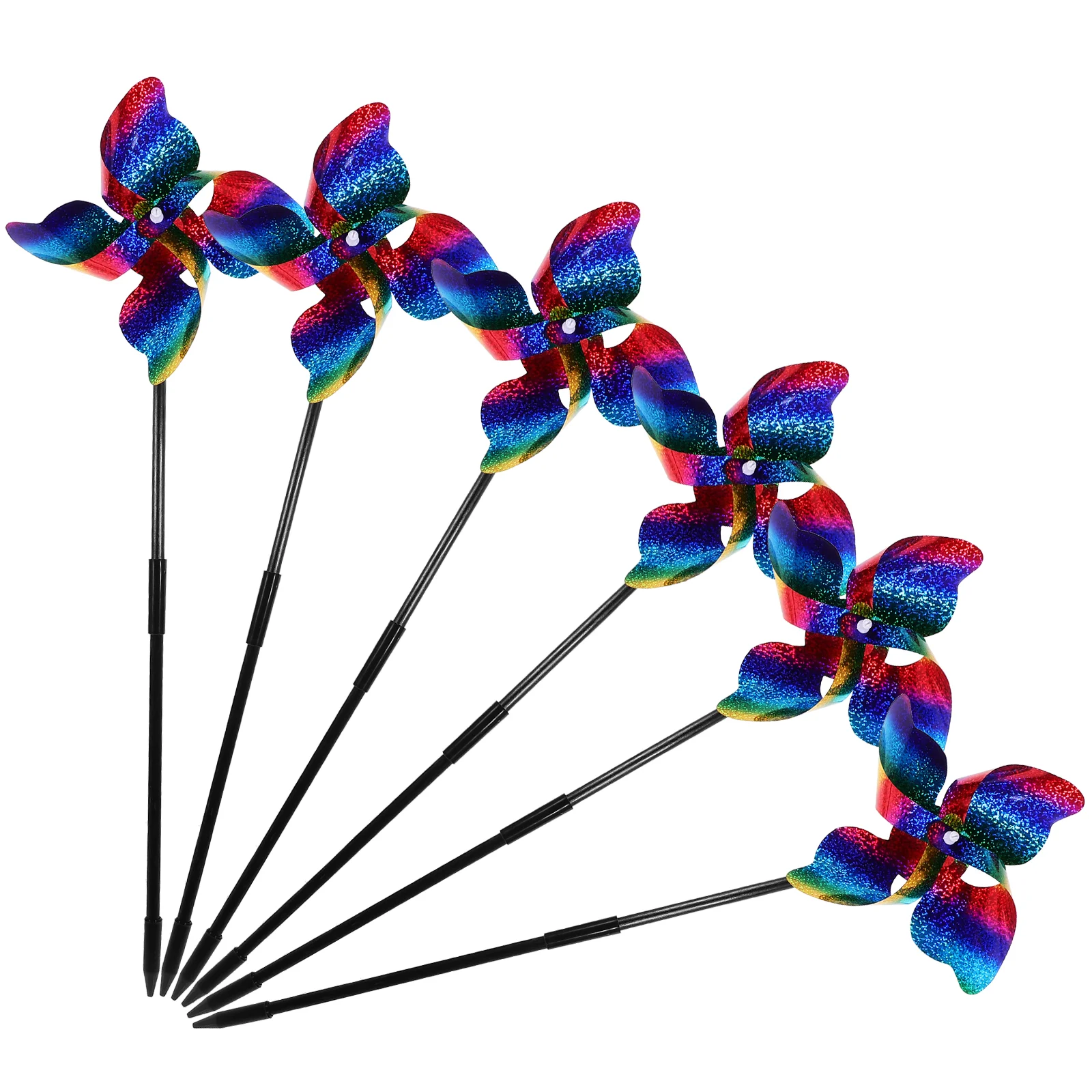 

6pcs Garden Spinners Birds Deterrent Windmill Pinwheels Garden Decorations