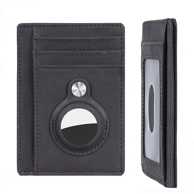 Держатели для кредитных карт из искусственной кожи кошелек Airtag мужской тонкий